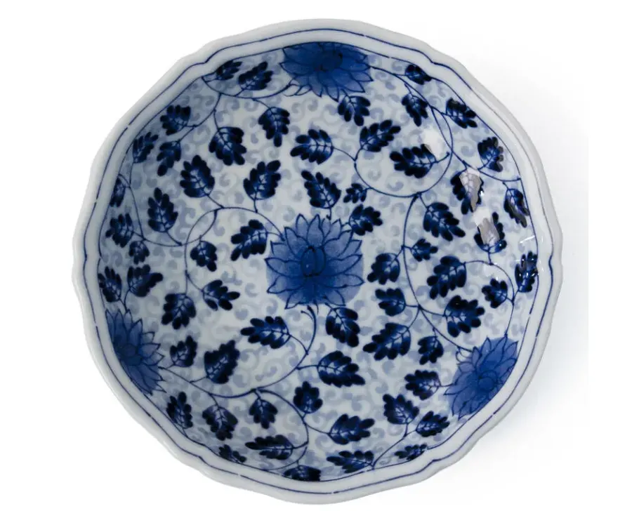 Clearance MIYA Company Ai Karakusa 6.75" Dessert Dish