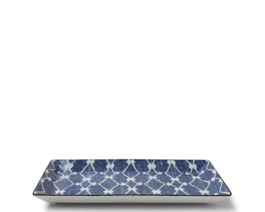 Sale MIYA Company Aizome Hishi Rectangle Plate