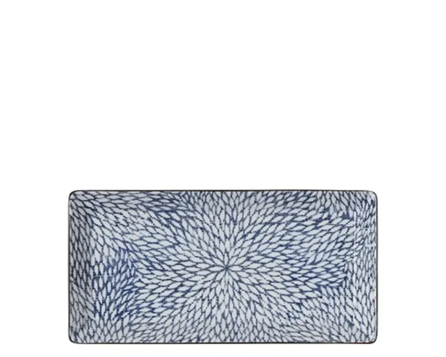 Best MIYA Company Aizome Mums Rectangle Plate