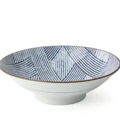 Best MIYA Company Aizome Shima Ami 9.75" Serving Bowl