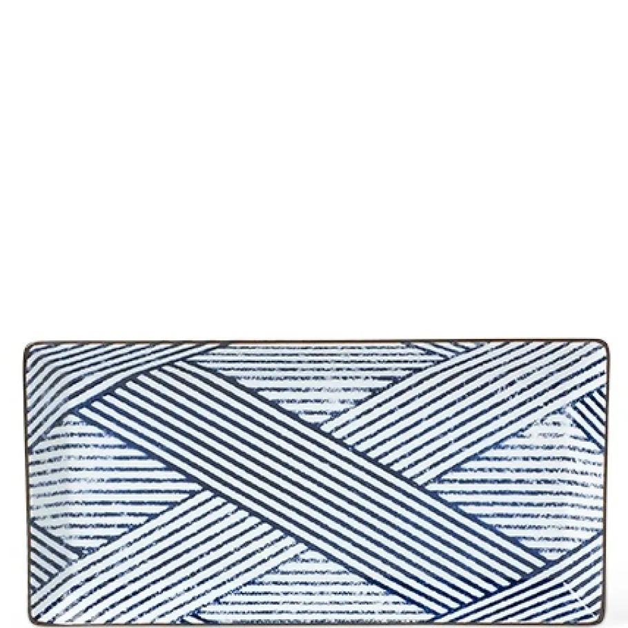 MIYA Company Aizome Shima Rectangle Plate