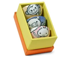 New MIYA Company Animal 4.5" Rice Bowl Set