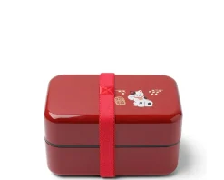 Best MIYA Company Bento Box Fortune Cat Red