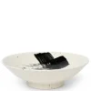 Hot MIYA Company Black Brush Stroke 9.75" Serving Bowl