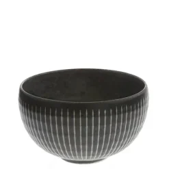 New MIYA Company Black Cosmos Horsetails Bowl 5-3/8"