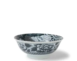 MIYA Company Black Ko-Imari Carp Bowl 8-1/4"