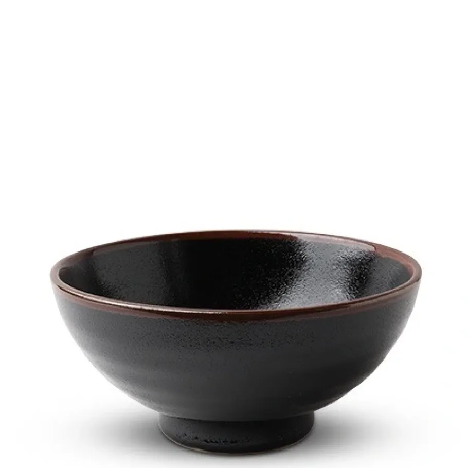 MIYA Company Black Tenmoku 7.5" Noodle Bowl