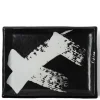 Sale MIYA Company Black & White Brush Rectangle Platter