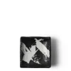 New MIYA Company Black & White Brush Sauce Dish