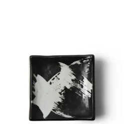 MIYA Company Black & White Brush Small Plate