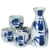 MIYA Company Blue Bamboo Sake Set