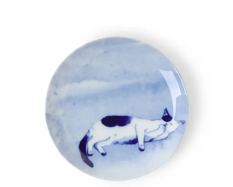 Discount MIYA Company Blue Cat On Side Plate