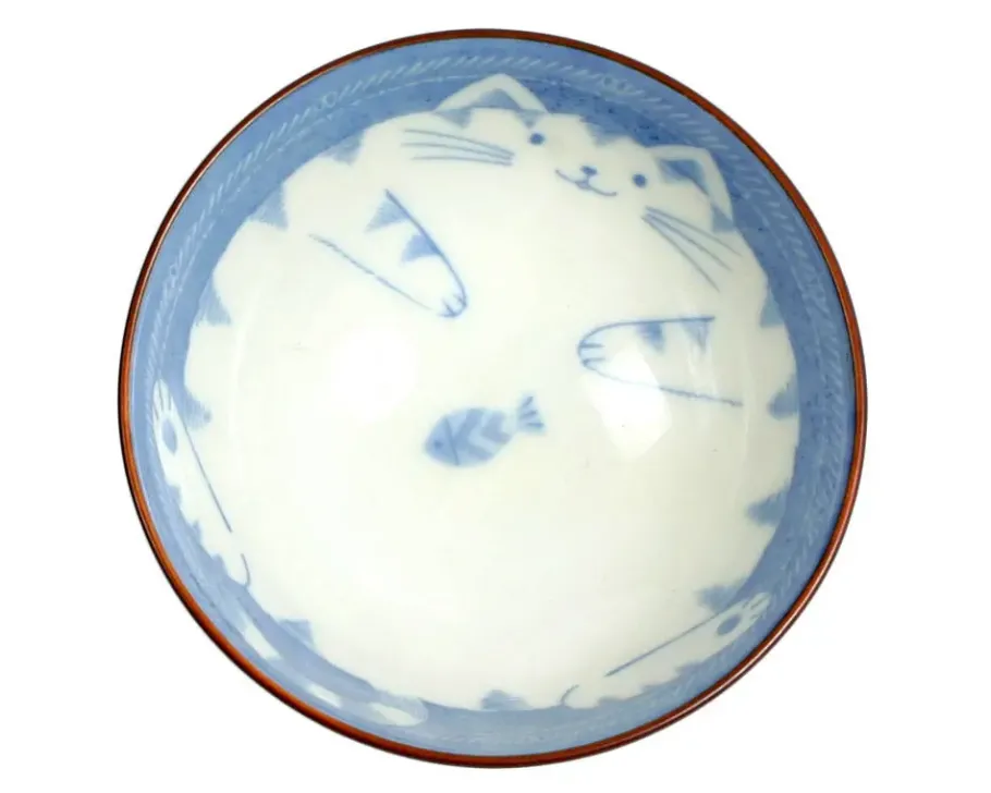 Outlet MIYA Company Blue Cat Rice Bowl