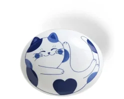 New MIYA Company Blue Cats 7.5" Oval Bowl