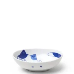 Outlet MIYA Company Blue Cats 5" X 3.75" Oval Bowl