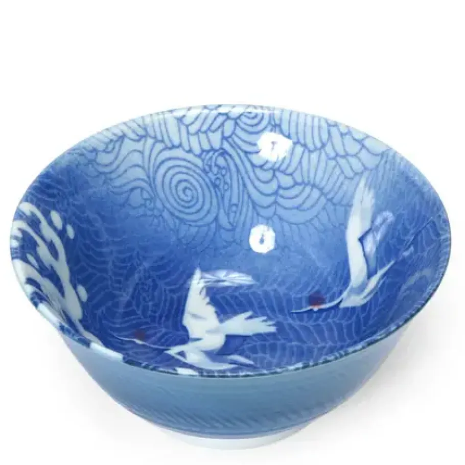 Online MIYA Company Blue Cranes 6" Bowl