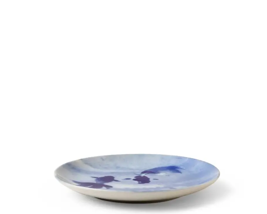 Online MIYA Company Blue Fish Swimming Plate