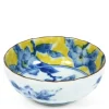 Discount MIYA Company Blue Flower 4.25" Yellow Bowl