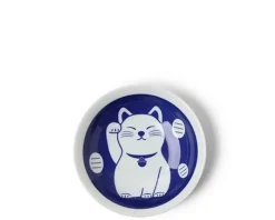Clearance MIYA Company Blue Fortune Cat 6.5" Plate