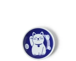 Online MIYA Company Blue Fortune Cat 3.75" Sauce Dish