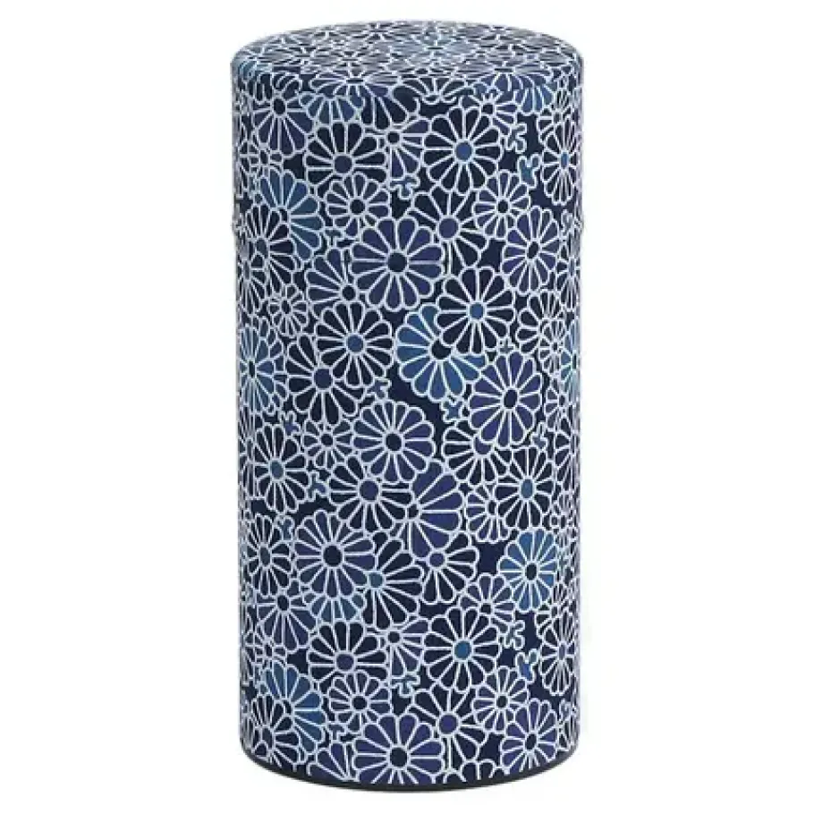 Online MIYA Company Blue Mums Tea Canister