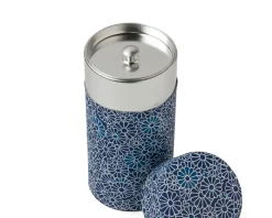 Online MIYA Company Blue Mums Tea Canister