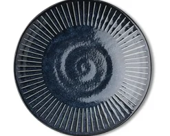 New MIYA Company Blue Namako Tokusa 9.75" Plate