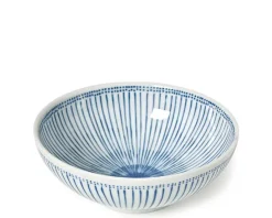 MIYA Company Blue Stripes 8.25" Bowl