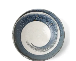 Clearance MIYA Company Blue Swirl 9.75" Serving Bowl