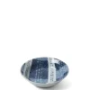 MIYA Company Blue Textile Stitching Sauce Dish