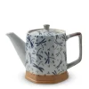 Discount MIYA Company Blue Vintage Dragonflies Tea Pot