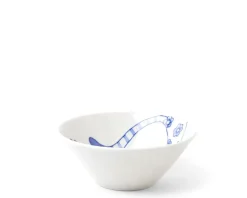 MIYA Company Blue & White Cat 4.5" Rice Bowl