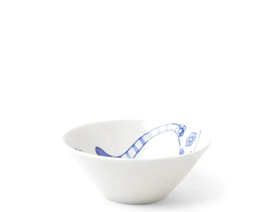 MIYA Company Blue & White Cat 4.5" Rice Bowl