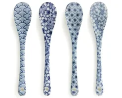 Hot MIYA Company Blue & White Dessert Spoon Set