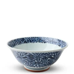 Outlet MIYA Company Blue & White Floral 7.75" Noodle Bowl