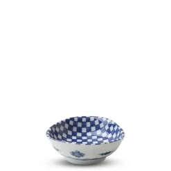 Best MIYA Company Blue & White Ichimatsu 3.75" Sauce Dish