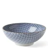 MIYA Company Blue & White Mosaic 8.25" Bowl