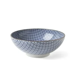 MIYA Company Blue & White Mosaic 8.25" Bowl