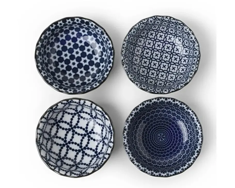 MIYA Company Blue & White Sauce Dish Set