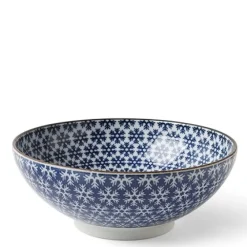 Sale MIYA Company Blue & White Snowflake 8.25" Bowl