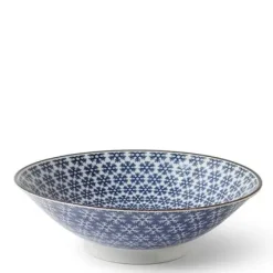 Online MIYA Company Blue & White Snowflake 9.75" Bowl