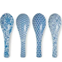 Best MIYA Company Blue & White Soup Spoon Set