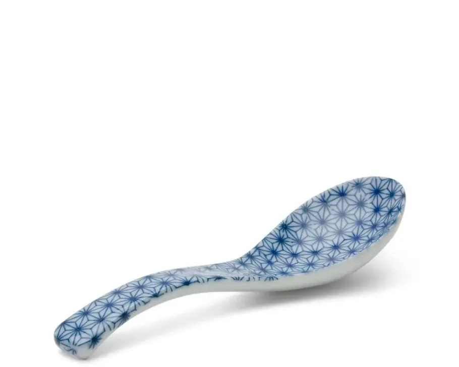Best MIYA Company Blue & White Soup Spoon Set