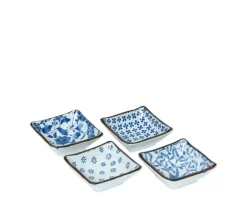Online MIYA Company Blue & White 3.25" Sq. Sauce Dish Set