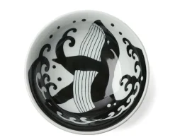 Hot MIYA Company Bowl Blue Whale Waves 8