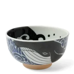 Discount MIYA Company Bowl Blue Whale Waves 5"