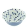 Clearance MIYA Company Bowl Blue & White Dragonfly 6"