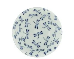 Clearance MIYA Company Bowl Blue & White Dragonfly 6