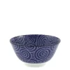 Outlet MIYA Company Bowl Cobalt Cloud Swirls 5.75"