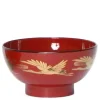 Hot MIYA Company Bowl Soup 4.5" Red Crane